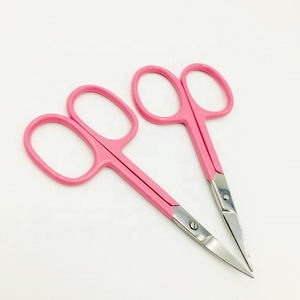 Tijeras para cutículas multicolores rosas de alta calidad, herramienta de manicura recta de acero inoxidable curvada para el cuidado de las uñas, recortador de piel muerta - Product Image 2