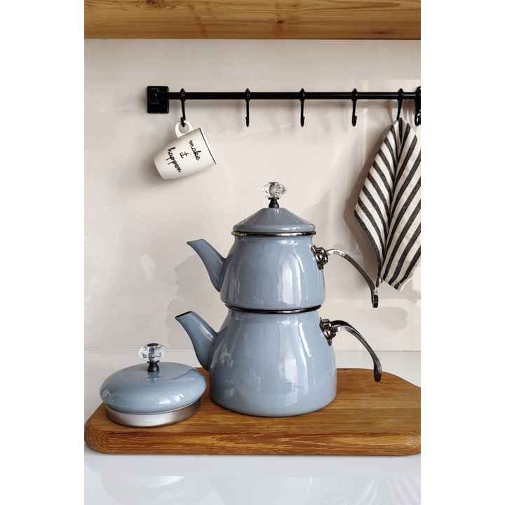 Double Cover Enamel Teapot Set, Colored Enamel Teapot Set