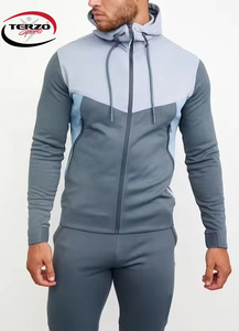 Survêtements de sport Slim Fit de grande taille 2 pièces pour hommes et femmes légers unisexes respirants pour l'hiver designs personnalisés avec fermeture à glissière intégrale - Product Image 2