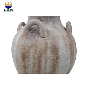 Vase en céramique artisanal, forme ronde et dodue, texture wabi-sabi, poterie vintage vieillie <span class=keywords><strong>pour</strong></span> la décoration de la maison et du jardin, vase de table - Product Image 3