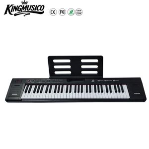 Clavier électronique <span class=keywords><strong>numérique</strong></span> portable rechargeable multifonctionnel professionnel à 61 touches <span class=keywords><strong>pour</strong></span> adultes, instrument de musique - Product Image 1