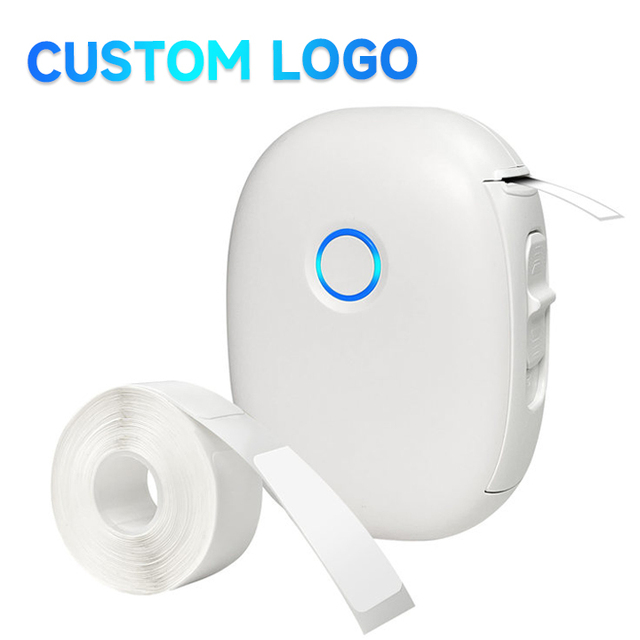 Custom Logo Rechargeable 1200mAh Battery Portable Thermal Label Maker Waterproof Design 15mm/s Print Speed 500 Labels/Roll