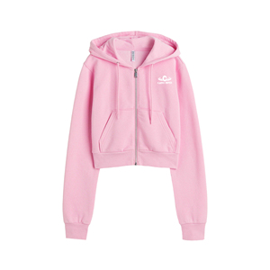 Sweat-shirt à capuche à manches longues en Polyester et coton pour femme, couleur rose, solide, confortable et doux, nouvelle mode 2022 - Product Image 1
