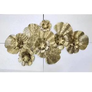 Luxury decorated Gold wall art Indian metal luxury interior Decorate Wall Art for hotels restaurants bed room Indian Meta Arts
