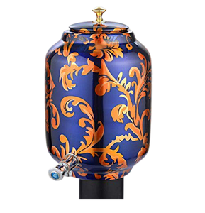 Enfriador de agua de cobre de diseño único, artículos de artesanía de la India, venta al por mayor, pulido brillante hecho a mano - Product Image 4