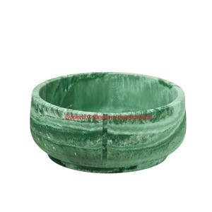 Cuenco de mármol verde moderno al por mayor, cuenco para servir comida, cuenco de material de mármol de primera calidad hecho a mano a precio asequible - Product Image 1