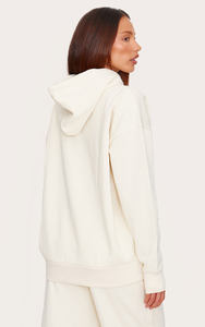 Premium Quality Wholesale <b>Ivory</b> Drop Shoulder Women's Oversize Hoodie Anti-Wrinkle And Breathable Hoodies Women's Zip Up Hoodie - Product Image 5