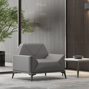 Sofá de cuero para oficina, sofá de oficina de 3 plazas, sofá de recepción comercial, sofá de oficina moderno, asientos modulares para sala de estar, estilo minimalista - Product Image 3