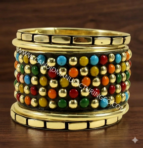 Perfectly Handmade <b>Bangles</b> Set Glass and Brass <b>Bangles</b> Set <b>Indian</b> <b>Bangles</b> Set for Women Fashion From India - Product Image 5