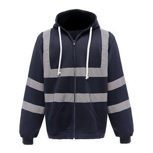 Chaquetas de poliéster grueso antipilling para mujer al por mayor con cremallera completa, personalizables con logo, reflectantes de alta visibilidad ANSI - Product Image 6