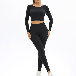 Ropa deportiva ajustada, ropa deportiva sin costuras, traje deportivo para gimnasio, Fitness, Yoga, conjuntos de cintura alta para mujer - Product Image 1