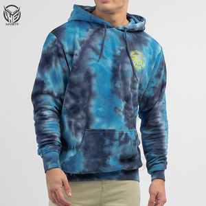 OEM Pull personnalisé Tie-Dye Design Sweat à capuche pour hommes Motif solide 100% coton Saison d'hiver avec différentes couleurs - Product Image 3