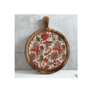 Juego de platos y platos para pizza impresos y de madera natural para bandeja de servicio de forma redonda y al mejor precio - Product Image 4