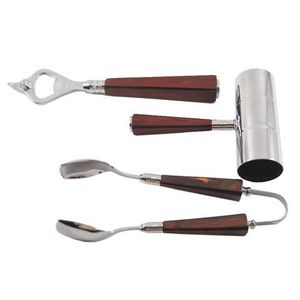 Ensemble d'outils de bar en métal élégant, idéal pour mélanger, secouer et remuer les boissons avec précision et confort - Product Image 3