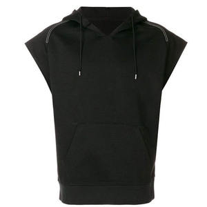 Sudadera sin Mangas para Hombre, Cuello Alto, 100% Algodón, Felpa, Tejido de Punto, Transpirable, Secado Rápido, Ecológica, Personalizable, para Fisicoculturismo - Product Image 5