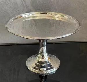 Base plateada de acero inoxidable para decoración de pasteles, soporte giratorio para decoración, plato giratorio para pasteles de aleación de aluminio - Product Image 6