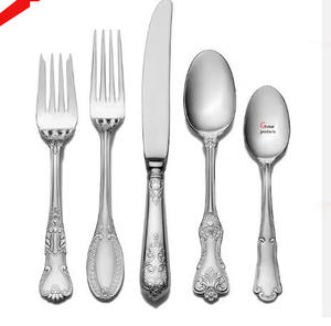 amazing look silver finished metal <b>stainless</b> <b>steel</b> <b>cutlery</b> set for hotel restaurant and bar - Product Image 1