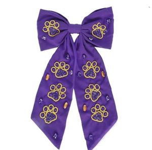 Accessoire pour cheveux en forme de nœud, design sapin de Noël avec perles de rocaille, nœuds artisanaux pour femmes et filles, directement d'Inde - Product Image 1