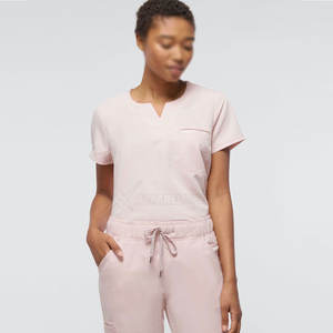 ชุดสครับผู้หญิงคุณภาพสูง ผ้าฝ้าย 100% แบบสั่งทำพิเศษ มีกระเป๋าสองช่อง ราคาประหยัด ผ้าแคนวาส ชุดยูนิฟอร์มโรงพยาบาล - Product Image 3