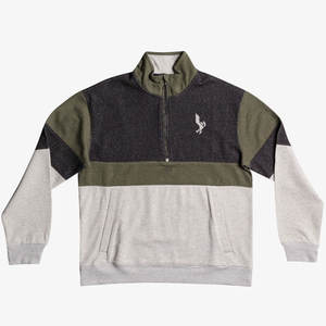 Coupe classique 100% coton quart Zip sweat avec col haut et poche hiver chaleur solide motif quart Zip sweat - Product Image 6