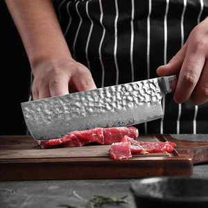 Cuchillo de Chef moderno ecológico de acero inoxidable de Damasco de 7 pulgadas de alta calidad, cuchillo de cocina japonés, carne y verduras - Product Image 3