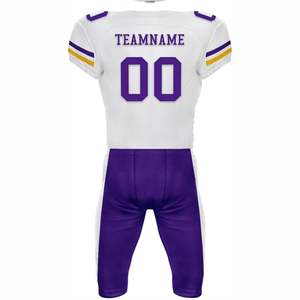 High Quality American Football Jersey Short Sleeve Custom Logo Printing Breathable Unisex Latest Top Design High Style Uniform - Product Image 5