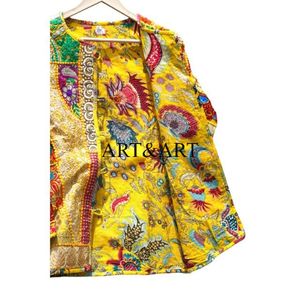 Custom Made Women Banjara Quilted Jacket 100% Cotton Woven Embroidery Floral Pattern Breathable - Product Image 6