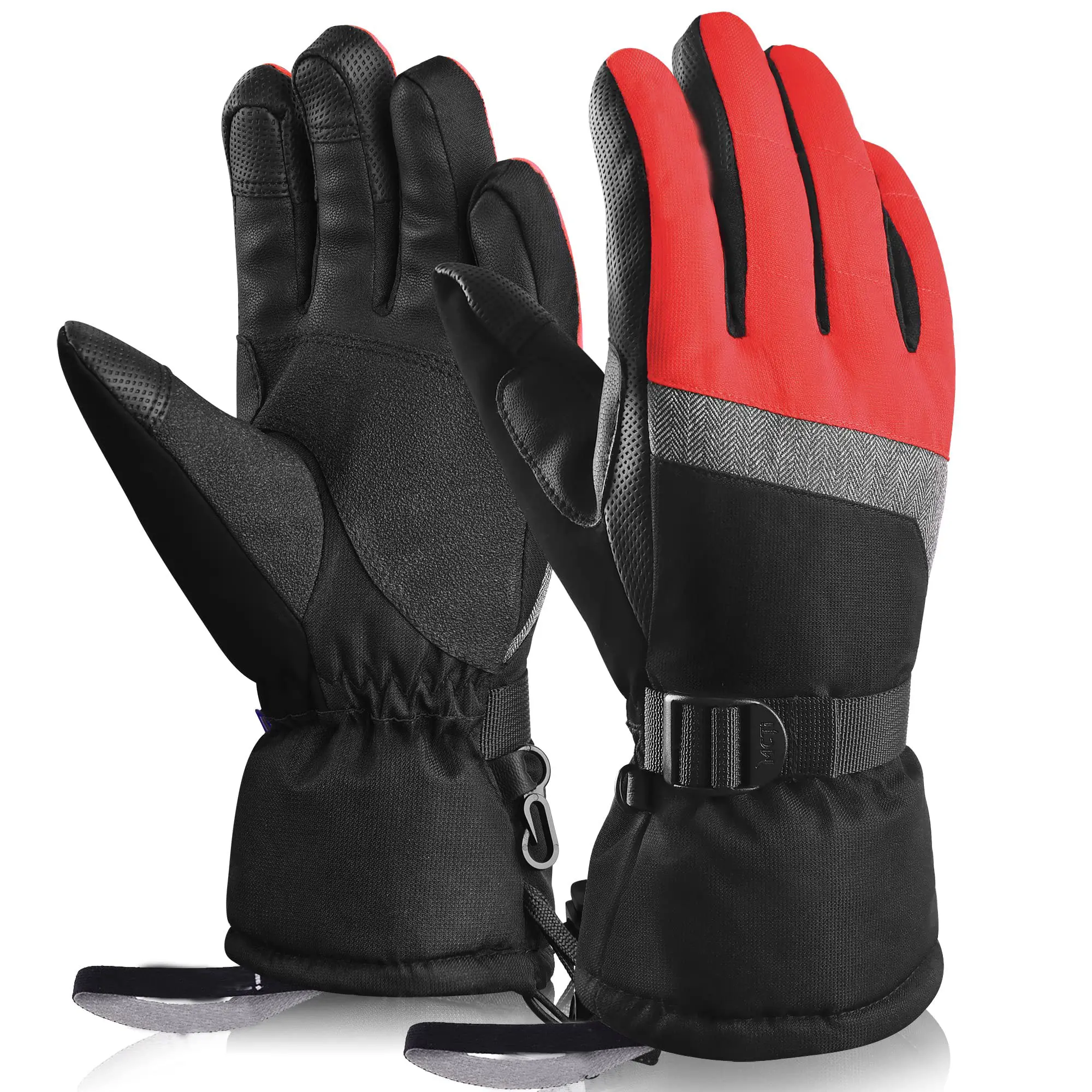 Hoge Kwaliteit Rundhuid Lederen Ski Handschoenen Waterbestendige Functionele Warme Ski Handschoenen Redelijke Prijzen