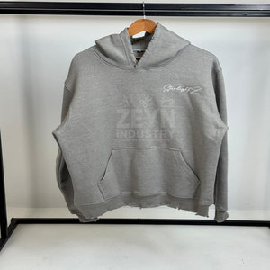 Sweat-shirts pour hommes tendance avec logo brodé imprimé, logo personnalisé, streetwear, coton confortable, respirant, sweat-shirts pour hommes délavés - Product Image 3