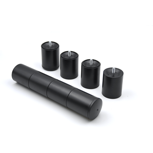 Patas de Cama Ajustables de Plástico con Tornillo M8, Patas de Cama Ajustables en Altura de Cuatro Partes, Color Negro Mate, 12 Pulgadas - Product Image 2