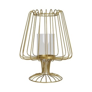Vintage Metal Brass <b>Candle</b> Holders With Glass Lanterns and <b>Candle</b> Stand Set for Wedding <b>Dinner</b> Table Decor - Product Image 1
