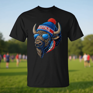 Camiseta Buffalo unisex para adultos, manga corta, cuello redondo, impresión digital, deportes y juegos - Product Image 3