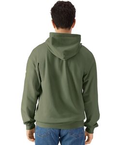 Sweat-shirt à capuche unisexe zippé en vert, sweat-shirt à capuche en polaire à fermeture éclair intégrale, impression de logo personnalisée OEM, vêtements décontractés pour hommes et femmes - Product Image 2