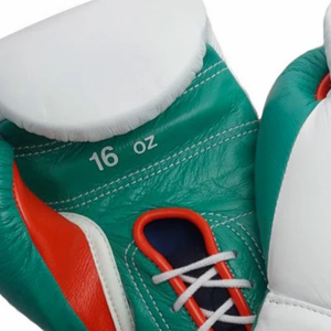 Guantes de Boxeo Winning con Cordones, Blancos, Verdes y Rojos, de Cuero Genuino, para Entrenamiento Profesional y Sparring, 8oz, 10oz, 12oz, 14oz, 16oz - Product Image 3
