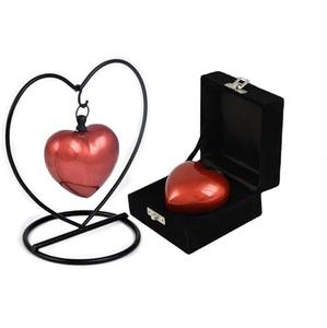 Urne funéraire souvenir en forme de cœur unique pour cendres humaines fabriquée à la main en laiton et gravée à la main à la maison - Product Image 5