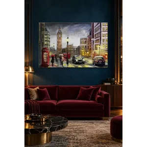 ภาพพิมพ์บนผืนผ้าใบ ฟิดา บิ๊กเบน บนถนนลอนดอนที่ฝนตก - Product Image 3