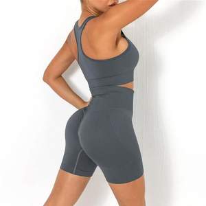 Conjunto de yoga personalizado de talla grande para mujer Sujetador deportivo Ropa deportiva Transpirable Secado rápido Ropa deportiva sin costuras - Product Image 5