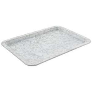 Bandeja de servicio de metal galvanizado de granja grande diseñada para uso práctico en servir comida o mejorar temas de decoración rústica para el hogar - Product Image 3