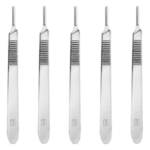 ด้ามจับมีดผ่าตัดทำจากสเตนเลสด้วยมือมีใบมีดผ่าตัดขนาด12.5ซม. คลาส I - Product Image 4