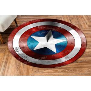 Alfombra de Capitán América, Regalo para Niño, Alfombra con el Escudo de Capitán América, Alfombra de Película, Alfombra de Chenilla - Product Image 5