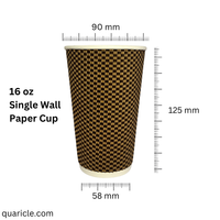 Gobelet en papier jetable à motif ondulé de 16 oz pour fêtes et occasions spéciales, lieu d'origine :