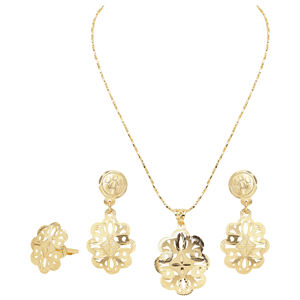 Forming Pendant Set, Fashion Jewelry Set, Exclusive Premium Brass Pendant set para mujer Regalo para ella chapado en oro laminado - Product Image 2