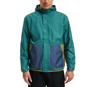 2025 superventas personalizado con capucha 100% poliéster ligero chaquetas cortavientos Casual moda Color bloque chaqueta cortavientos - Product Image 1