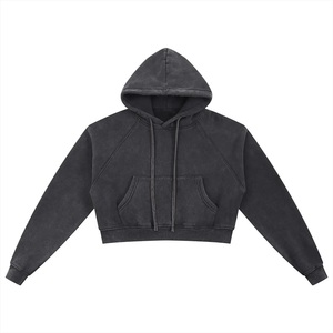 Sweat à capuche d'hiver pour femme, coupe décontractée, en molleton, col montant, écologique, couleur unie - Product Image 5