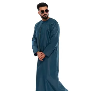 Этическое платье, мусульманский традиционный стиль Катара, мужской молитвенный костюм Thobe с блестящими цветными блоками для мужчин, Лидер продаж, мужская одежда