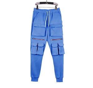 OEM Couleur de contraste personnalisée Pantalon de survêtement 100% coton Impression bouffante Pantalon de survêtement avec poches lourdes Pantalon pour homme pour fabricant - Product Image 1