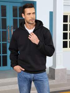 Sweat à capuche zippé pour homme, respirant, en molleton de coton et élasthanne 500g, pour l'hiver, style décontracté streetwear, vente en gros OEM en vrac - Product Image 5