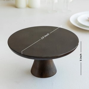 Plateau à gâteau rond en bois fait à la main, non toxique, écologique, durable, réglable, léger, peint à la main, 10 pouces x 10 pouces x 5 pouces (LxLxH) - Product Image 3