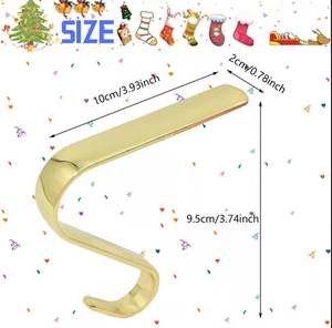 Porte-bas en métal argenté accrocheur Ornements de décoration de Noël abordables Fournitures de vacances élégantes - Product Image 5