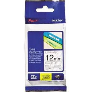 เทปพิมพ์ฉลากบราเดอร์ P-Touch TZe-M31 ขนาด 12 มม. x 8 ม. แบบใสบนพื้นดำ เทปกาวสำหรับสำนักงาน - Product Image 1